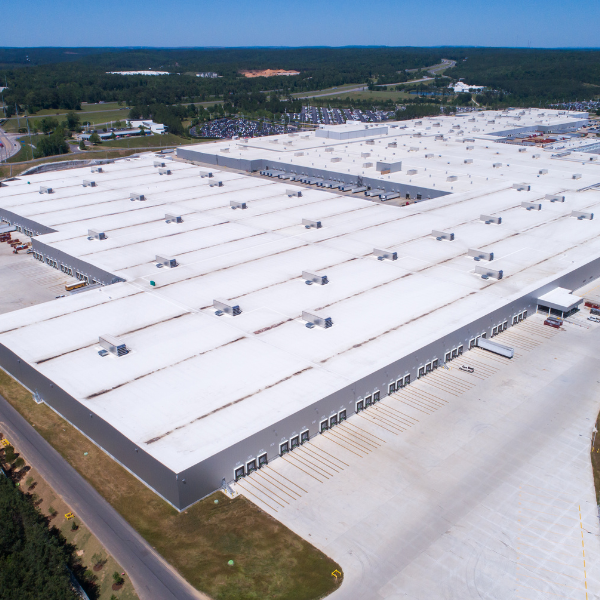 Diagram showing layers of TPO membrane roofing system